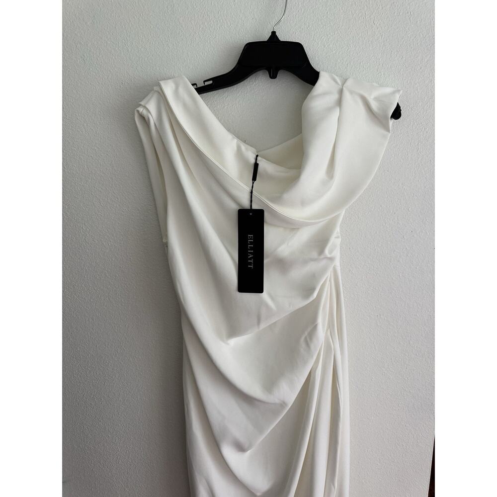 ELLIATT Isadora Ivory One Shoulder Women’s M Bridal Gown Maxi Dress - Picture 5 of 15